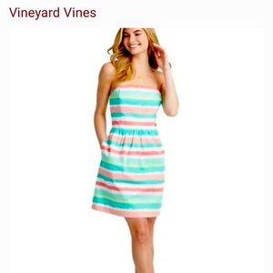 Vineyard Vines strapless cotton dress. Size 0.